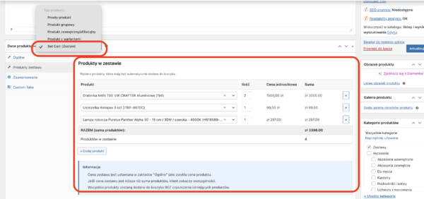 Zestawy Produktów w WooCommerce - Wtyczka